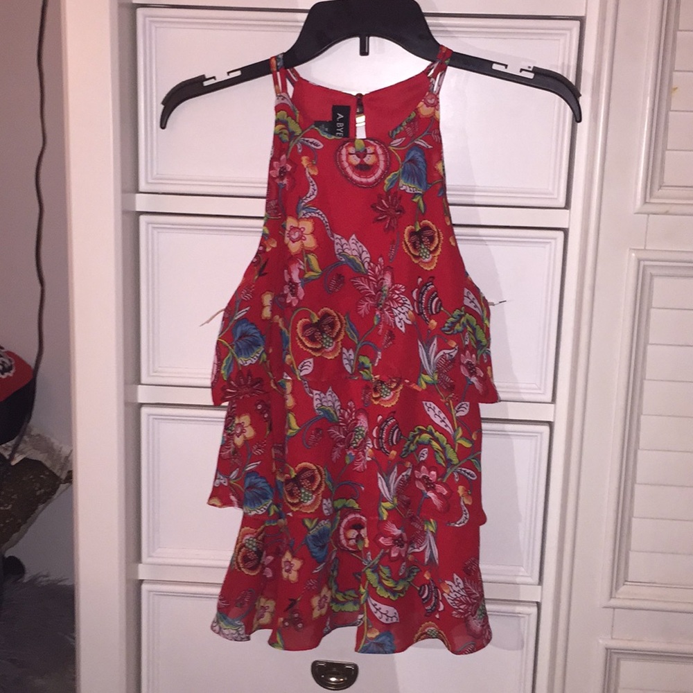 A.Byer - Red Multi Frill Top!!